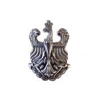 Orzełek metalowy na czapkę rogatywkę OSP